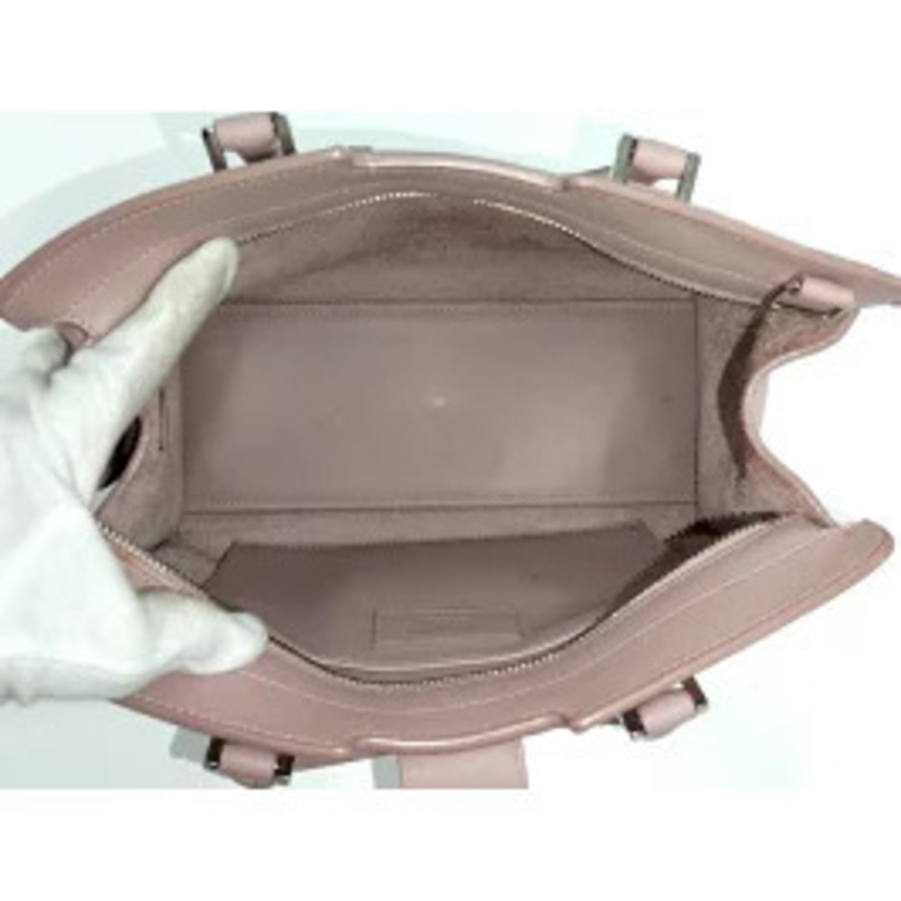 YVES SAINT LAURENT Baby Cabas Shoulder Bag Leather Pink Beige - Picture 8 of 9